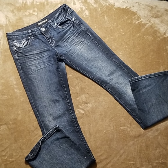 Premium Spice Blue Jeans Rhinestone Button Pockets Size 5 - Picture 4 of 7